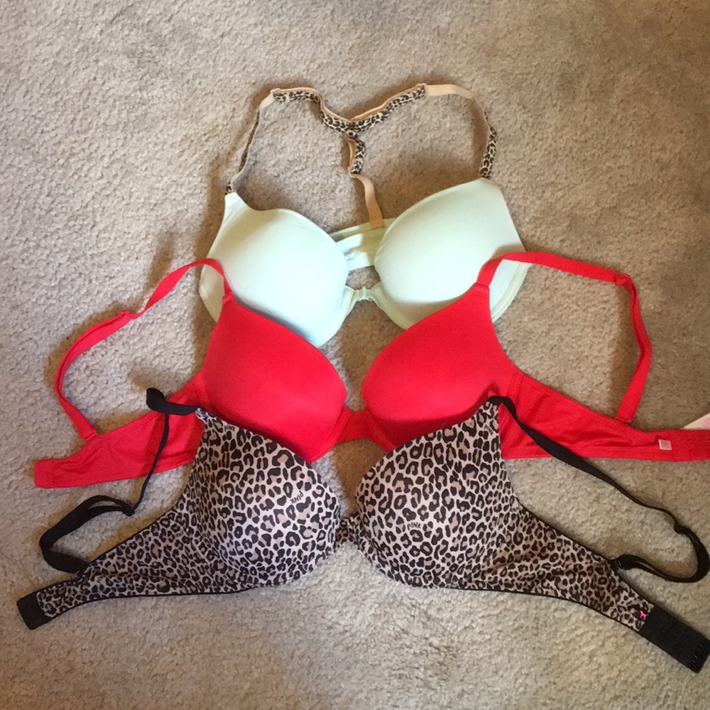 Pink bras
